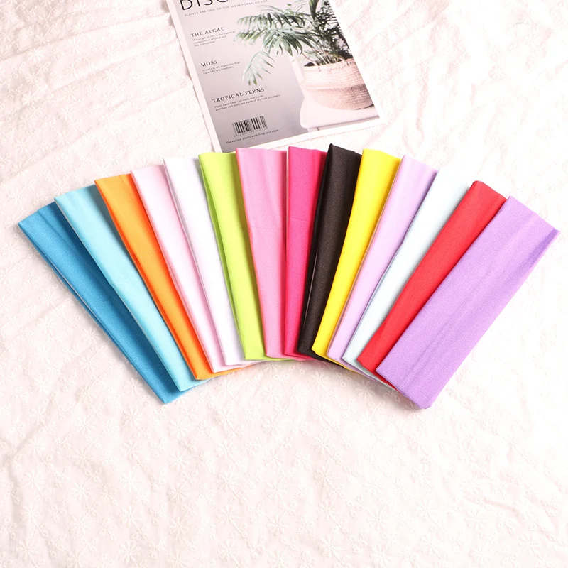 1 Stück Frauen Yoga Stirnbänder Mode weiche elastische Baumwolle Schweiß band Yoga dehnbare Stirnband für Frauen waschen Make-up Kopf bedeckung
