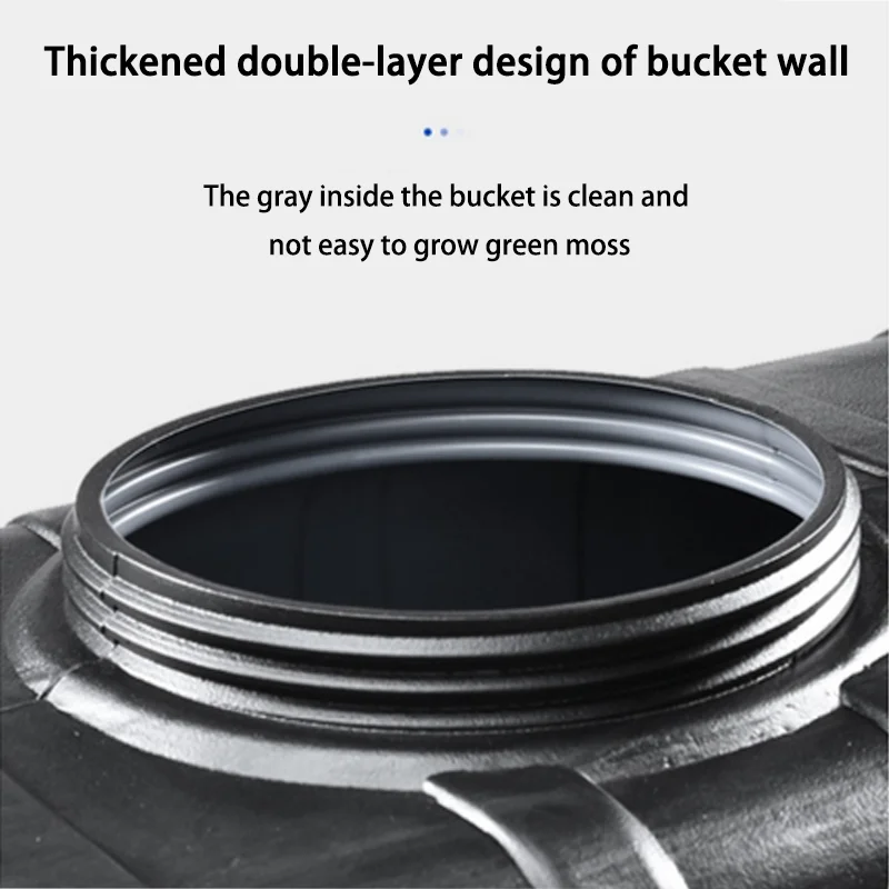RV Luggage Racks Thickened Drying Bucket Black BathTank Solar Hot water box Summer Water Tank Household Water Storage Outdoors