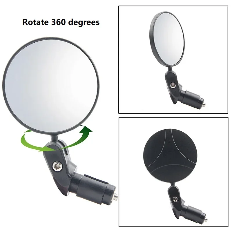 Universal Bicycle Rearview Mirror Adjustable Rotate Wide-Angle Cycling Handlebar Rear View for MTB Road Bike Accessories_voghion.com