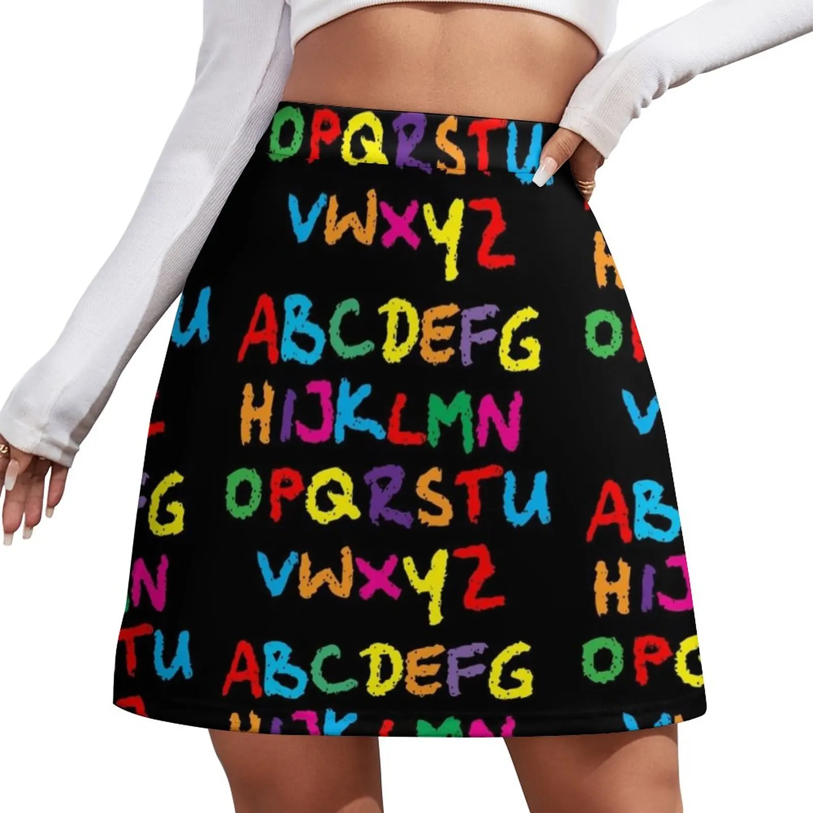 

The Colorful Alphabet in Chalk Mini Skirt Skirt shorts skirt set