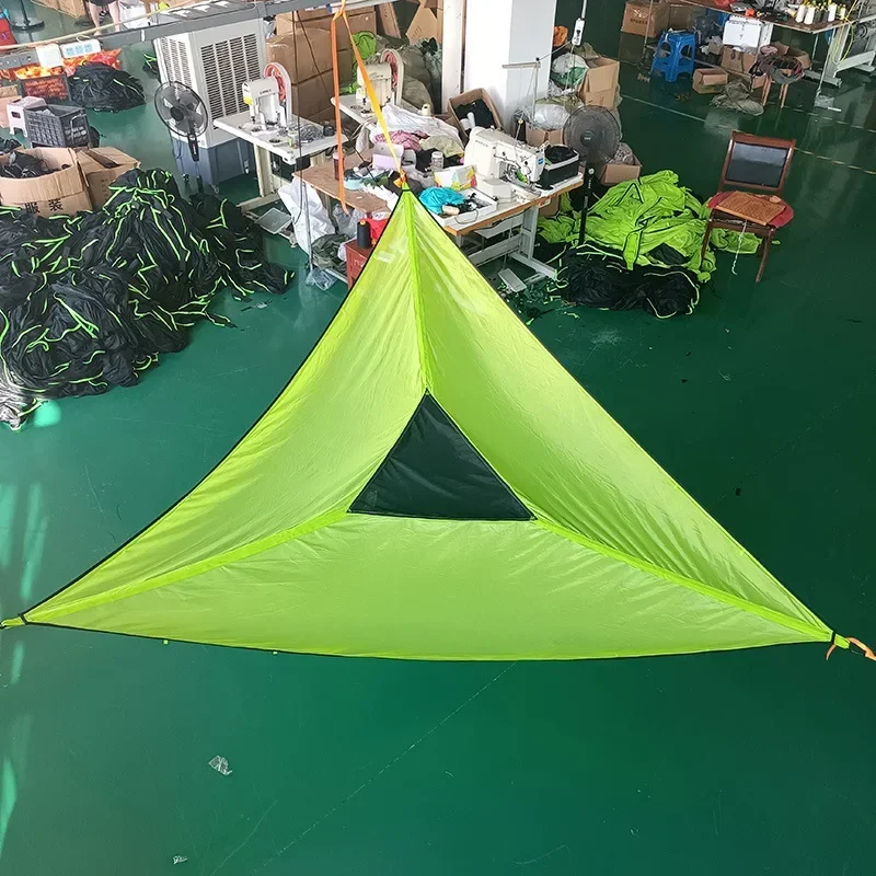 

Camping Hammock Portable Outdoor Folding Aerial Triangle Hanging Cot Bed Giant Aerial Travel Sleeping Swing Bed Nylon Rope
