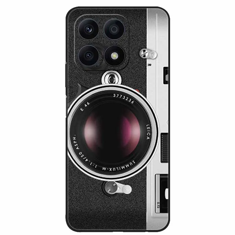 Cool Black Soft TPU Phone Case with Wolf and Lion Design - Durable Back Cover