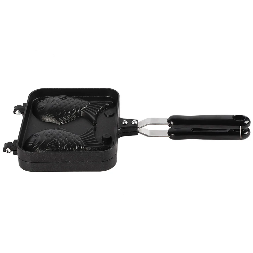 NonStick Bakeware Waffle Cake Maker Pan With 2 Sided Fish Shape Stainless Steel Mold