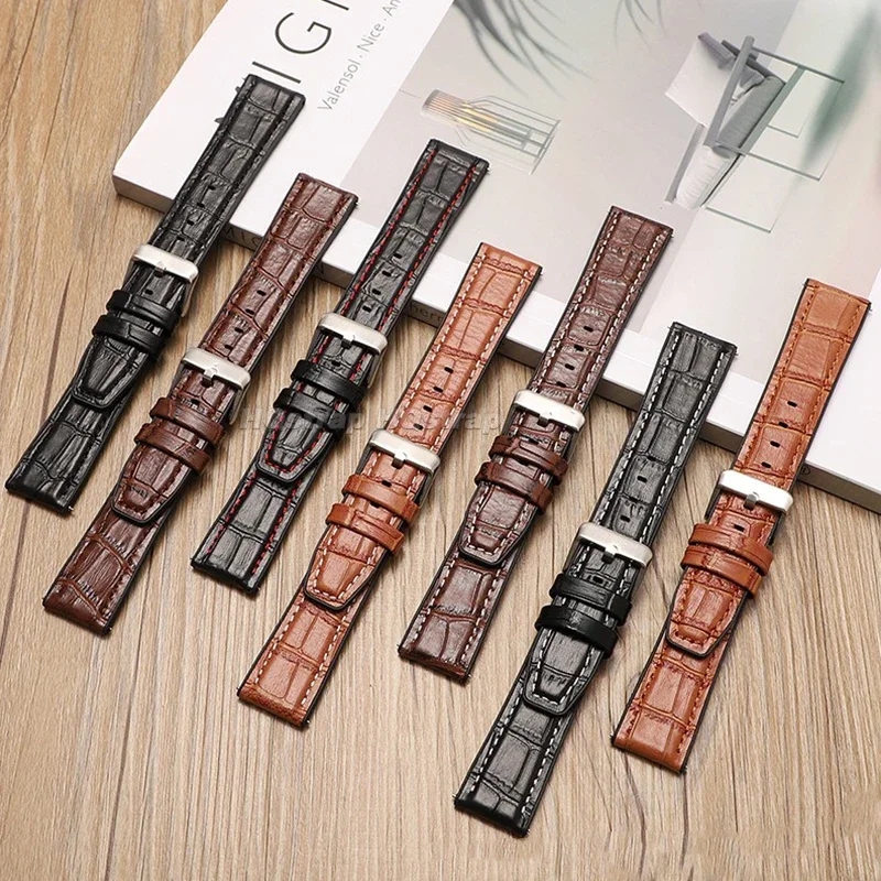Waterproof Silicone Leather Sport Strap - Universal Replacement Wristband