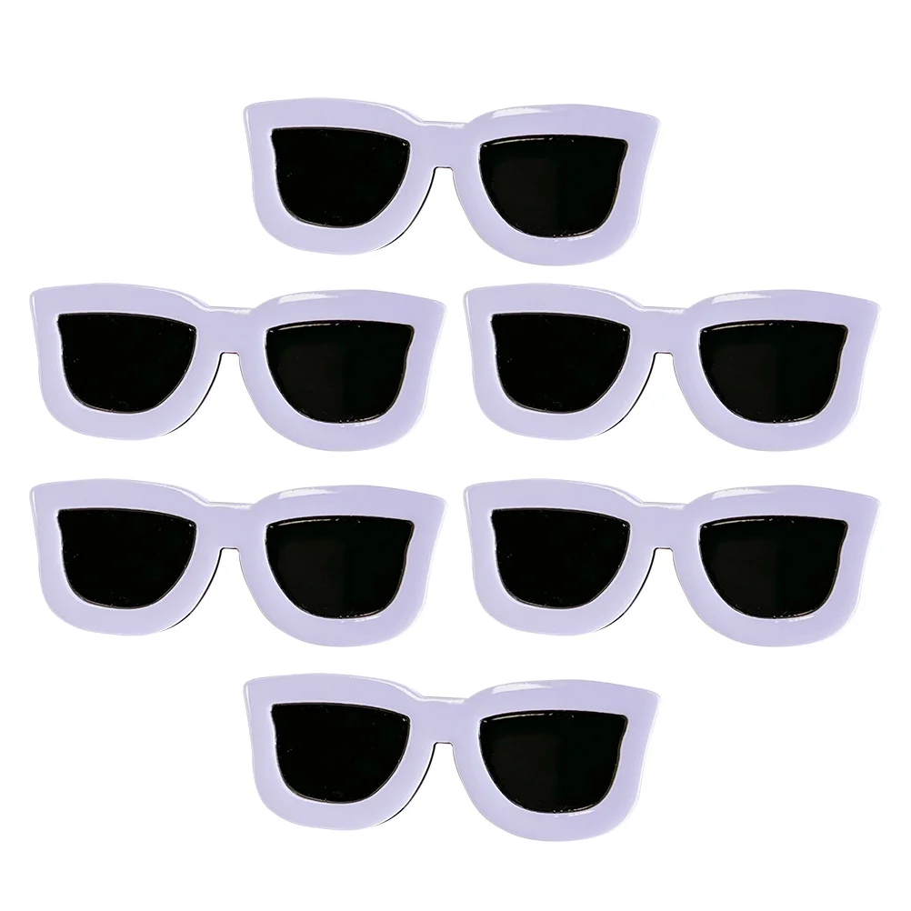

6 Pcs Sunglasses Funny Barrettes Girls Headdress Bangs Summer Hair Accessories Clips Creative Metal Child Claw for