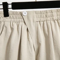 Plus Size Summer Shorts For Women 2025 Korean Style High Elastic Waist Mini Shorts Women Wide Leg Loose Shorts Female - Image 5