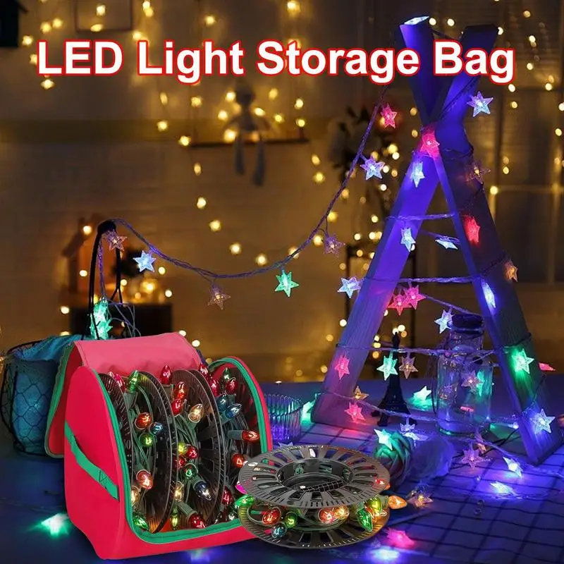 Christmas LED Light Storage Box Christmas Storage Bag Oxford Bag For Multifunctional
