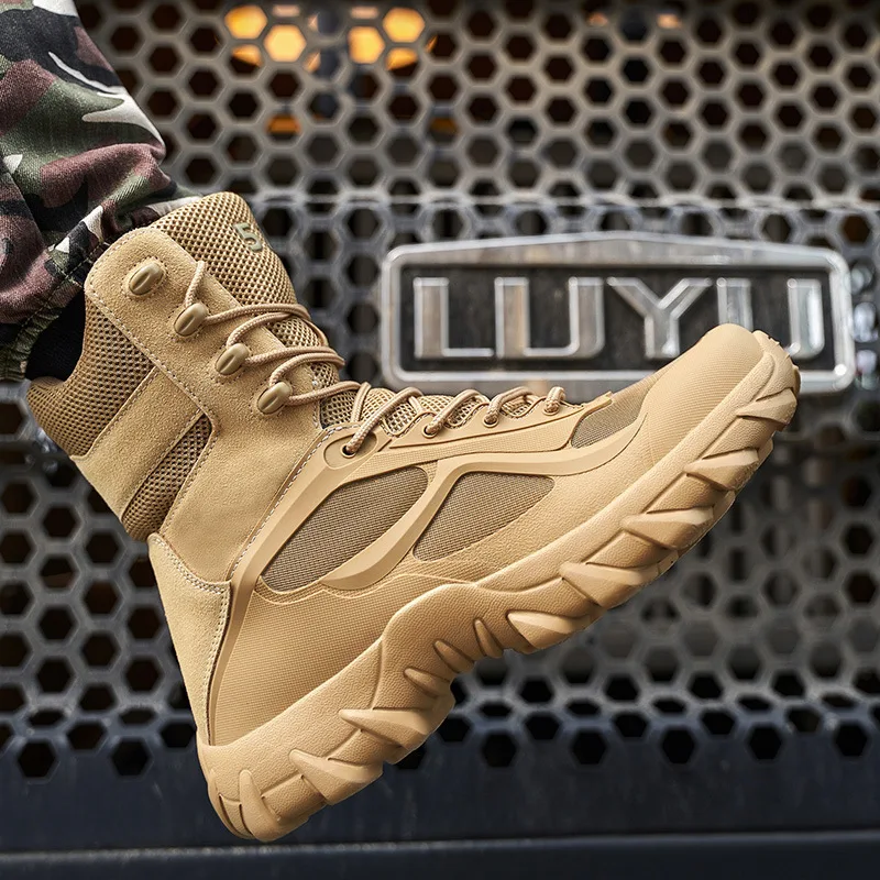 Men's Shoes Hightop Military Boots Men's Outdoor Hiking Shoes Special