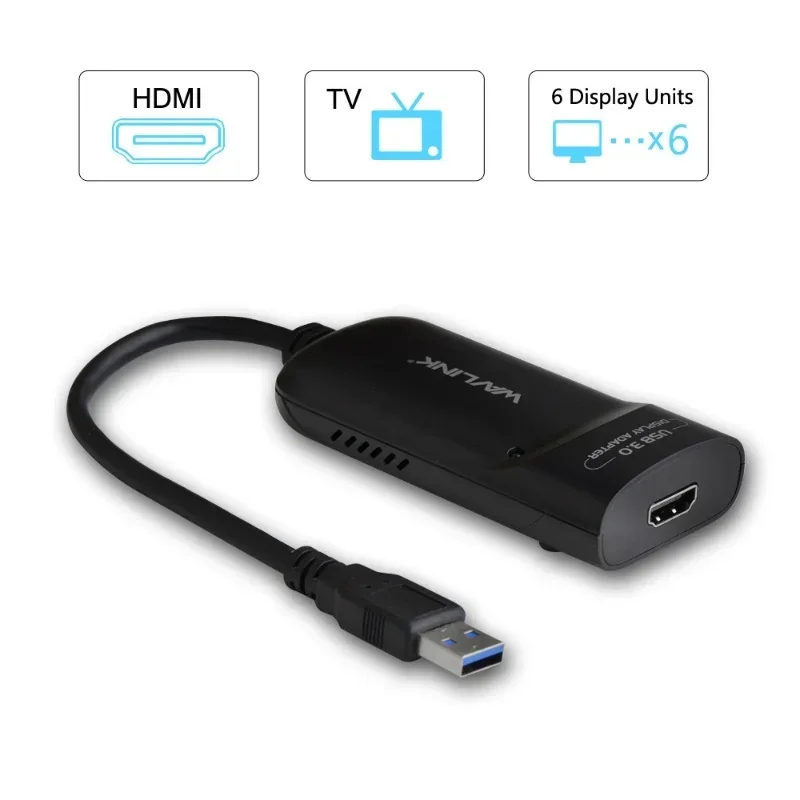 

USB 3.0 To HDMI External Graphics Card 2K Resolution Independent Audio Output Microphone Input