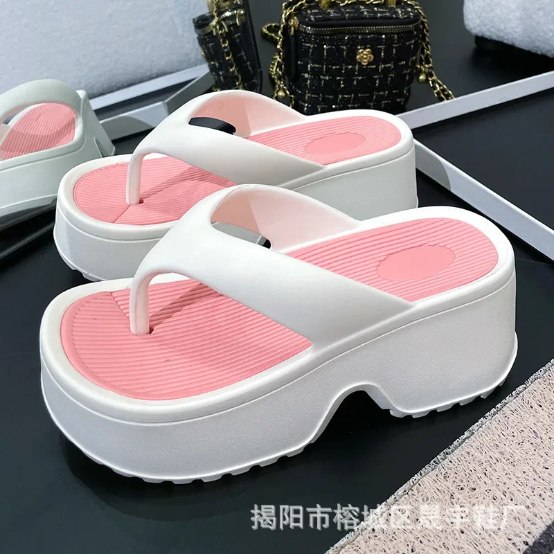 Thick Bottom Women Flip Flops Summer Fashion Sandals Outdoor Beach Slippers Bathroom Home Shoes Comfort Soft Sole Slides 4