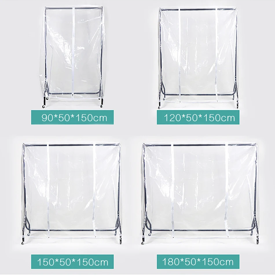 Description Picture 3 of itemGarment Coat Dust Moisture proof Protection Transparent Square Full Cover for Floor-standing Drying Rack for Clothes