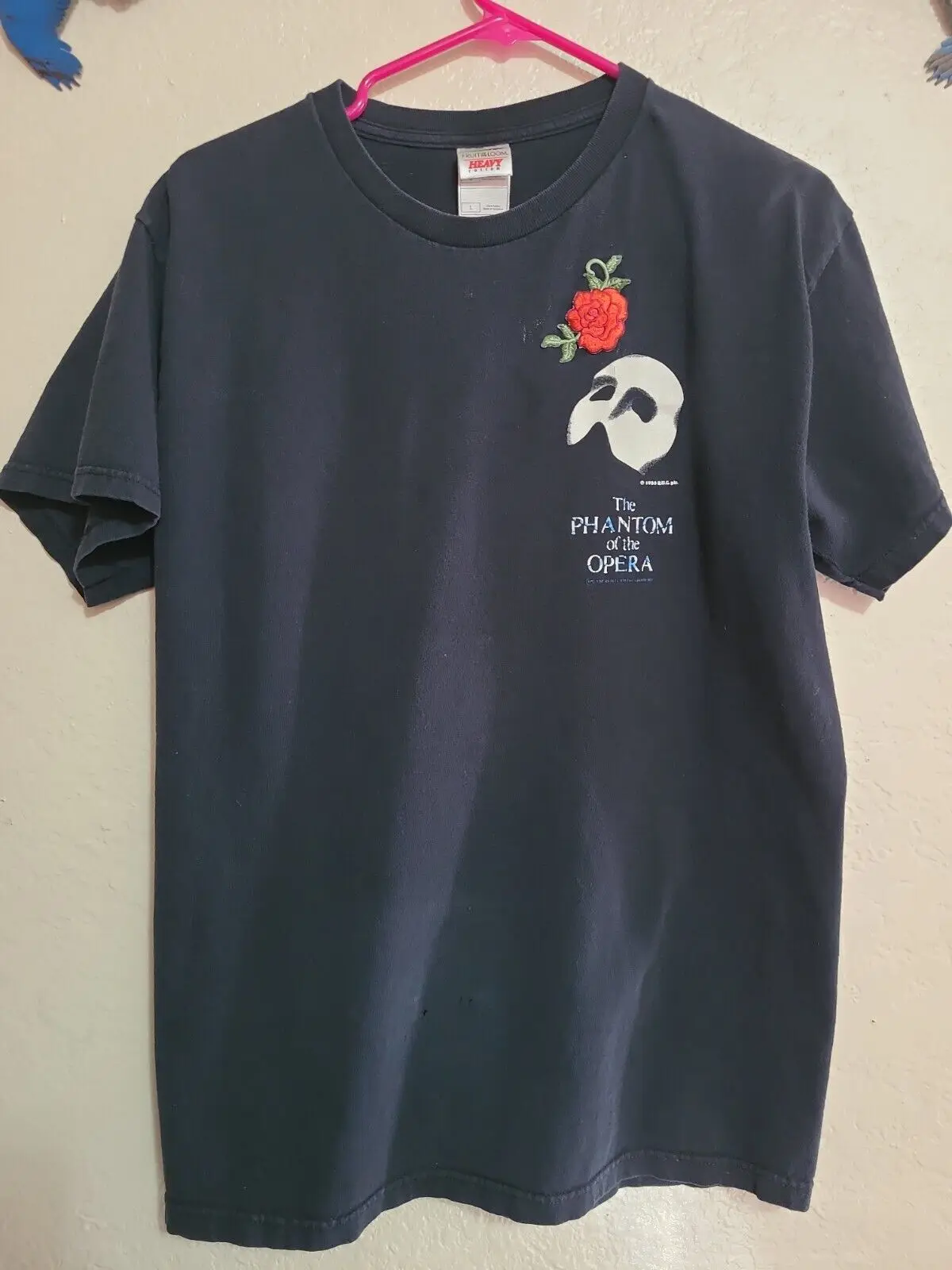 T-Shirt Vintage Phantom Of The Opera Large 1986 Black * Pls Read