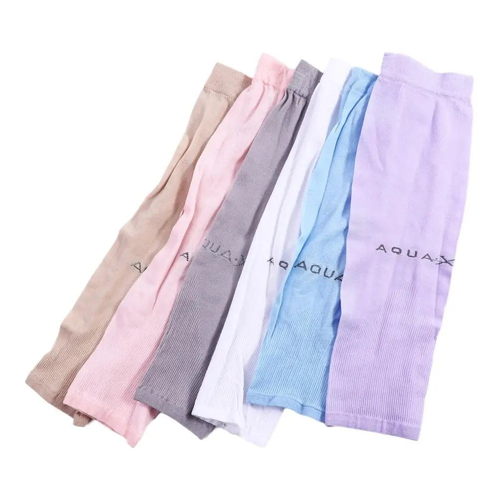Manga de conducción sin dedos para mujer, ropa deportiva para exteriores, Mangas de protección solar, calentadores de brazos de hielo, Mangas de