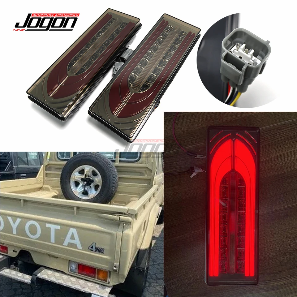 2x LEDテールライトカバー,トヨタランドクルーザー,ピックアップ