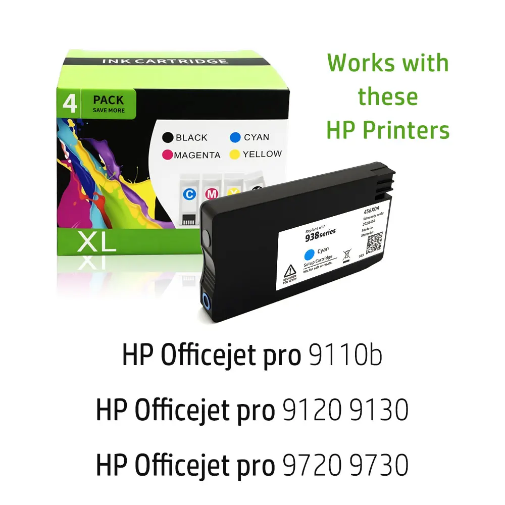 For HP 938 938xl ink cartridge for HP officejet Pro 9110b 9120
