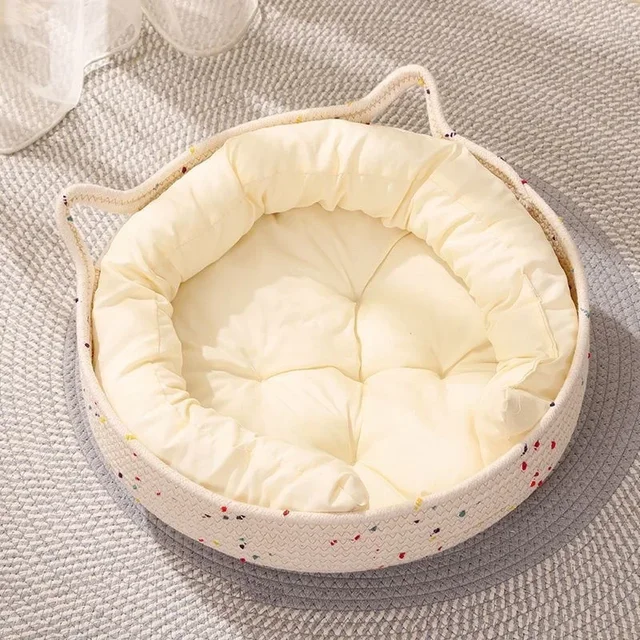 Cat's Nest Both Winter and Summer Cute Cotton Thread Cat Scratching Board All-season Cat Bed Soil-proof and Washable Cotton 2