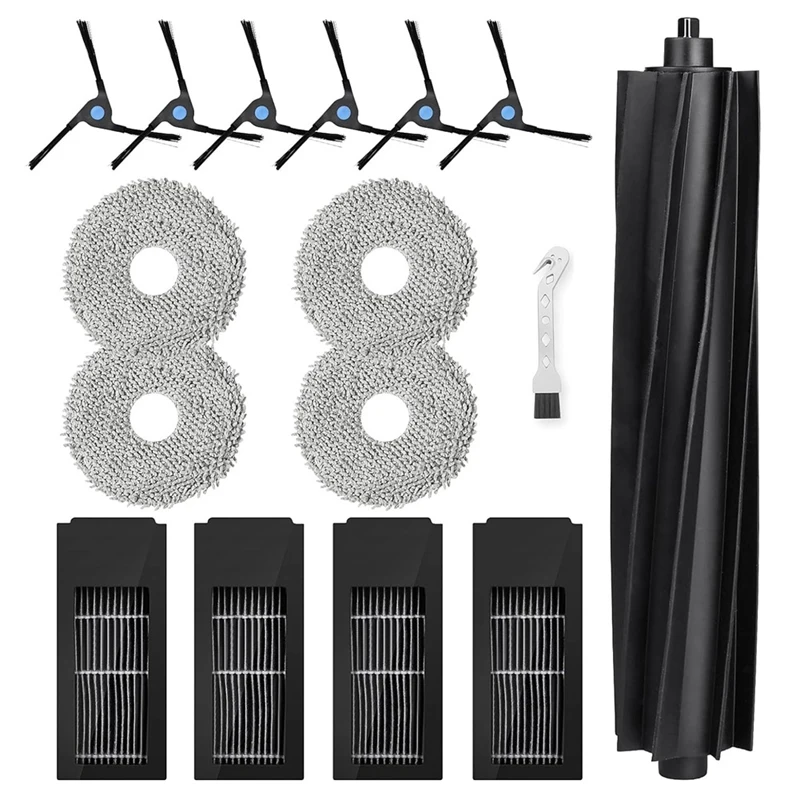 

Main Side Brush Hepa Filter Mop Cloth As Shown Plastic For ECOVACS DEEBOT X2 Omni Vacuum Cleaner