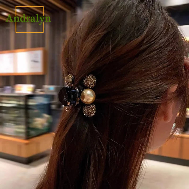 

Женские мини-заколки для волос с камнями, 4,8 см, заколка для волос с жемчугом, зажим для волос, аксессуары для волос, модные головные уборы для девочек