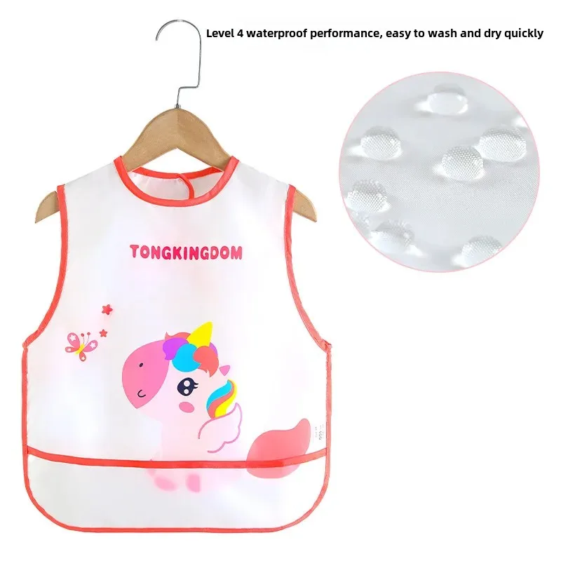 Baby Apron Summer Thin Breathable Waterproof Child Feeding Smock Eating Clothes Infant Protector Outerwear Mealtime Bib