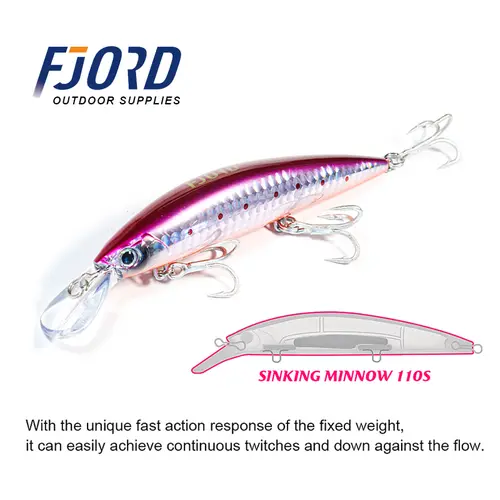 FJORD 110S 37g 90S 29g 70S 17g Heavy Sinking Minnow Fishing Lures Saltwater Freshwater Long Casting Sea Artificial Bait Jerkbait - Image 5