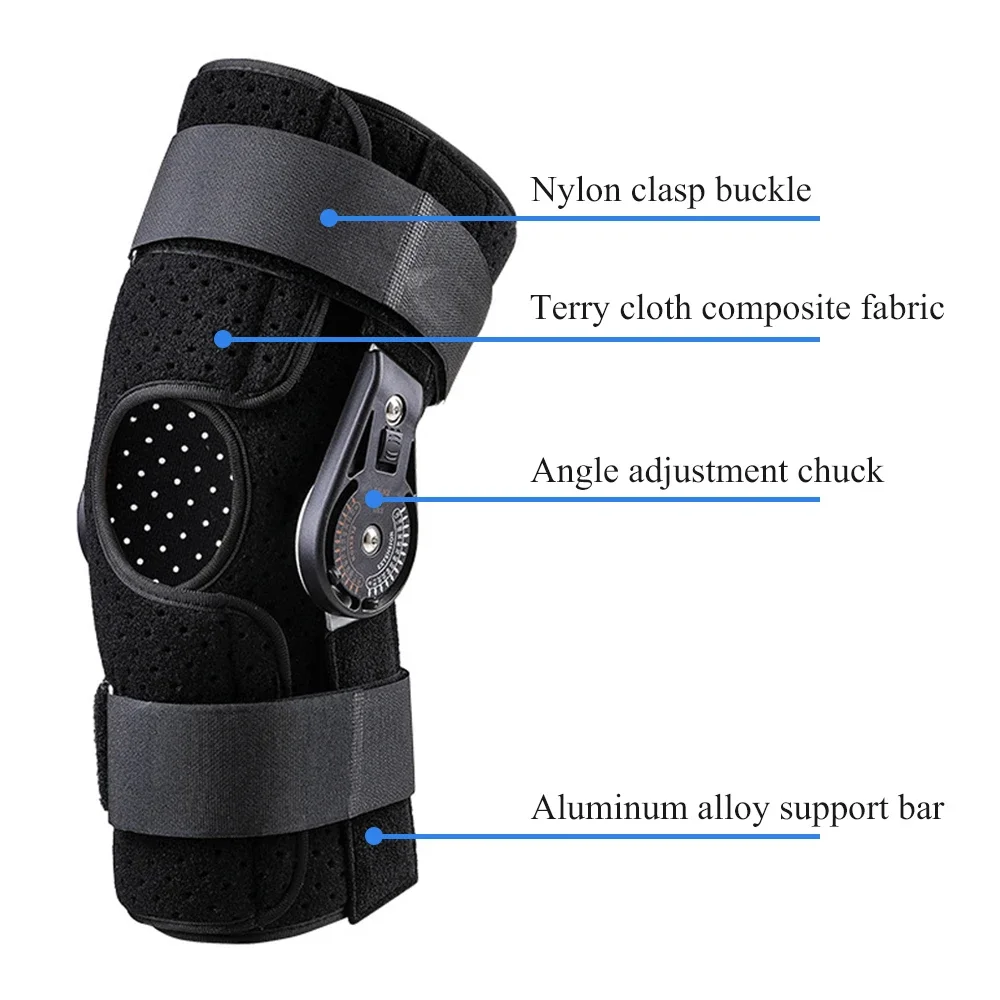 KOMZER Hinged ROM Knee Brace, Post-Op Recovery Stabilization, ACL