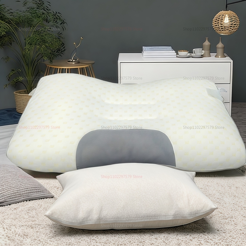 Cervical Orthopedic Neck Pillow for Better Sleep and Neck Support Soybean Fiber SPA Massage Pillow for Home Travel Relaxation