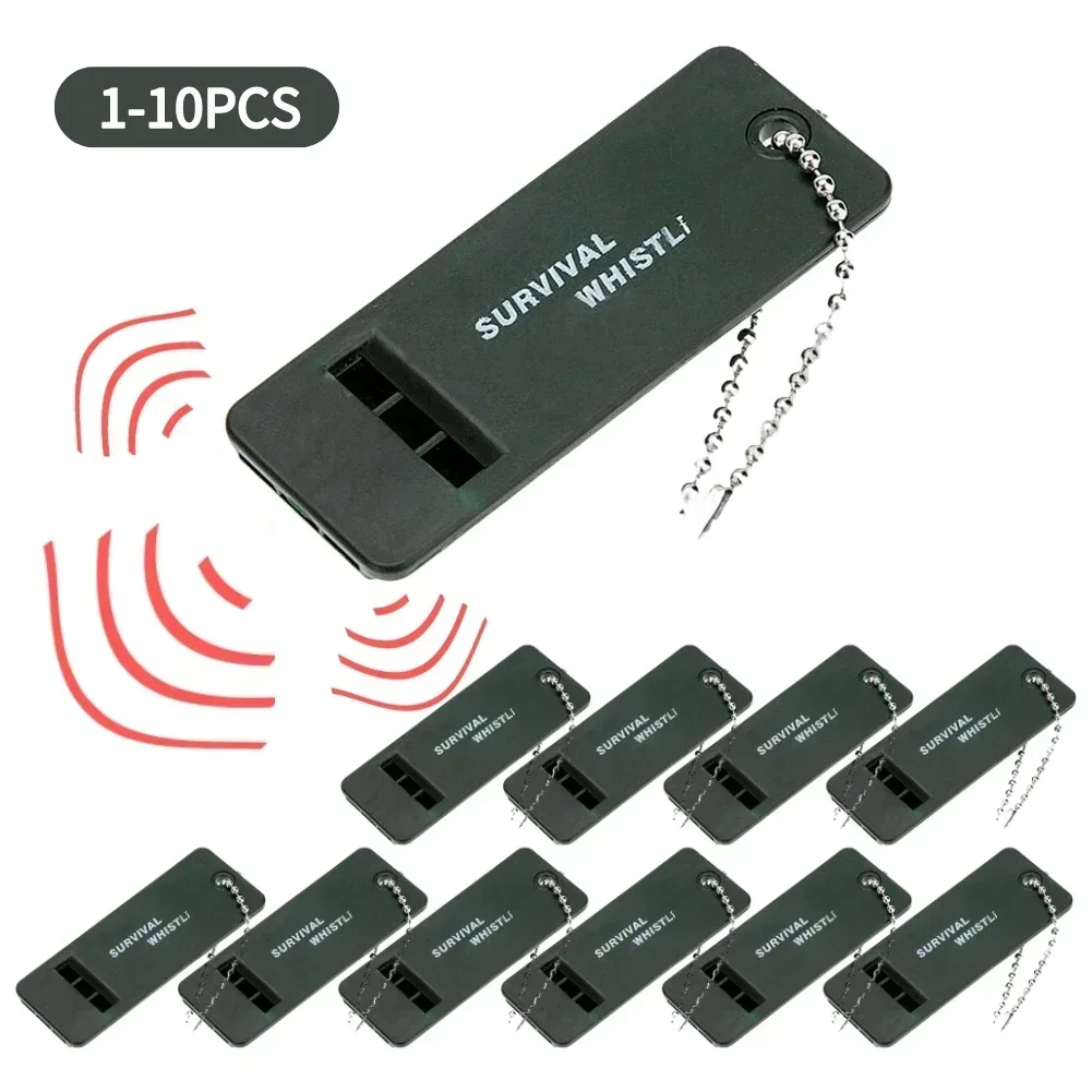 3-Frequency Whistle High Decibel Survival Whistle Keychain Referee Camping Hiking Outdoor Emergency Survival 1-10PCS