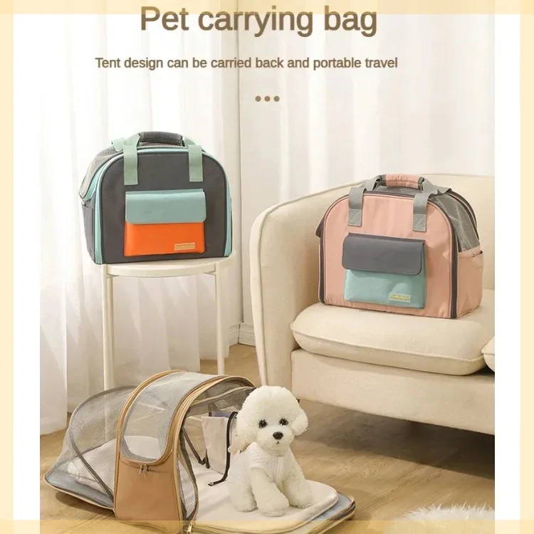 Multifunctional Pet Carrier Bag for Cats & Dogs-Breathable Shoulder & Backpack Handbag, Max 4KG