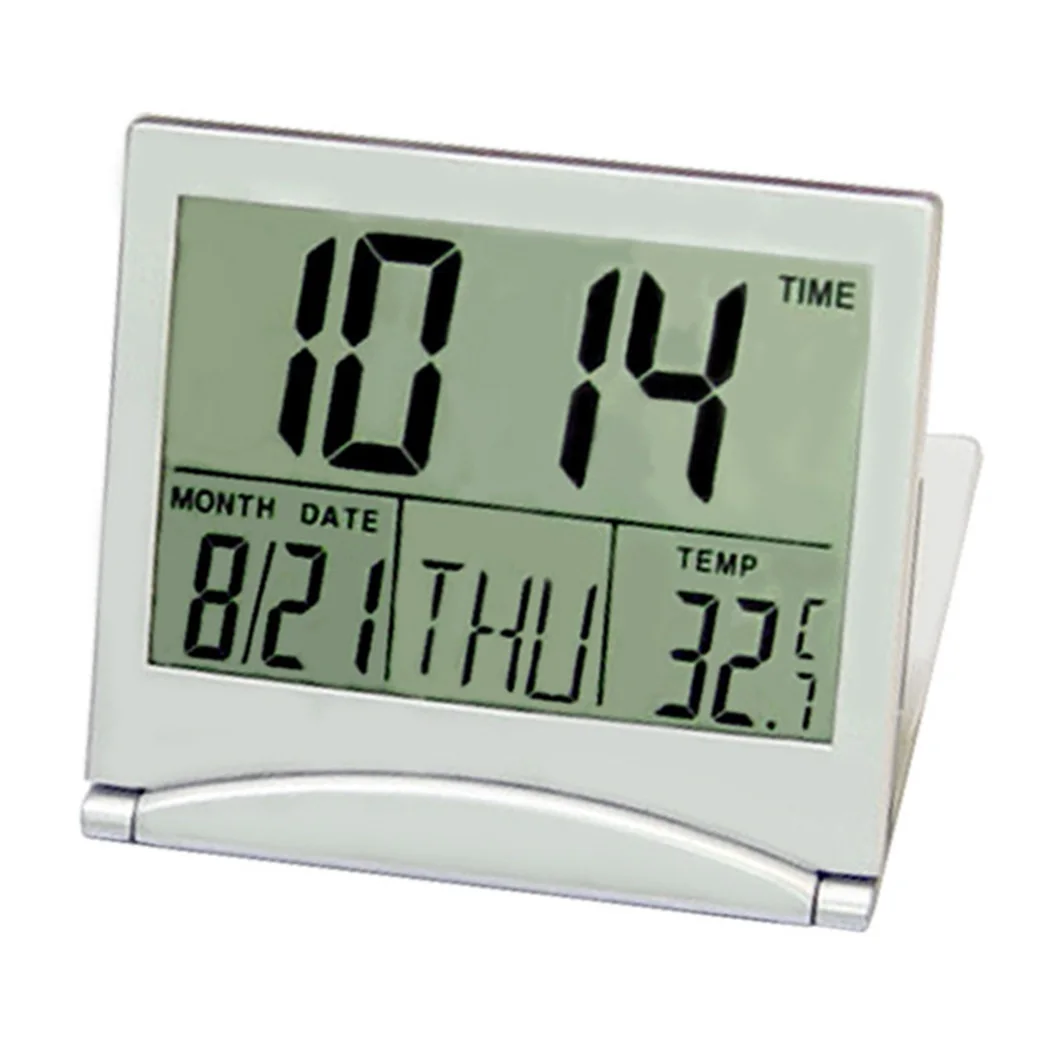 Tool Digital Clock W/ Calendar Accessories Alarm Professional Replacement Silver Temperature Clock Digital LCD