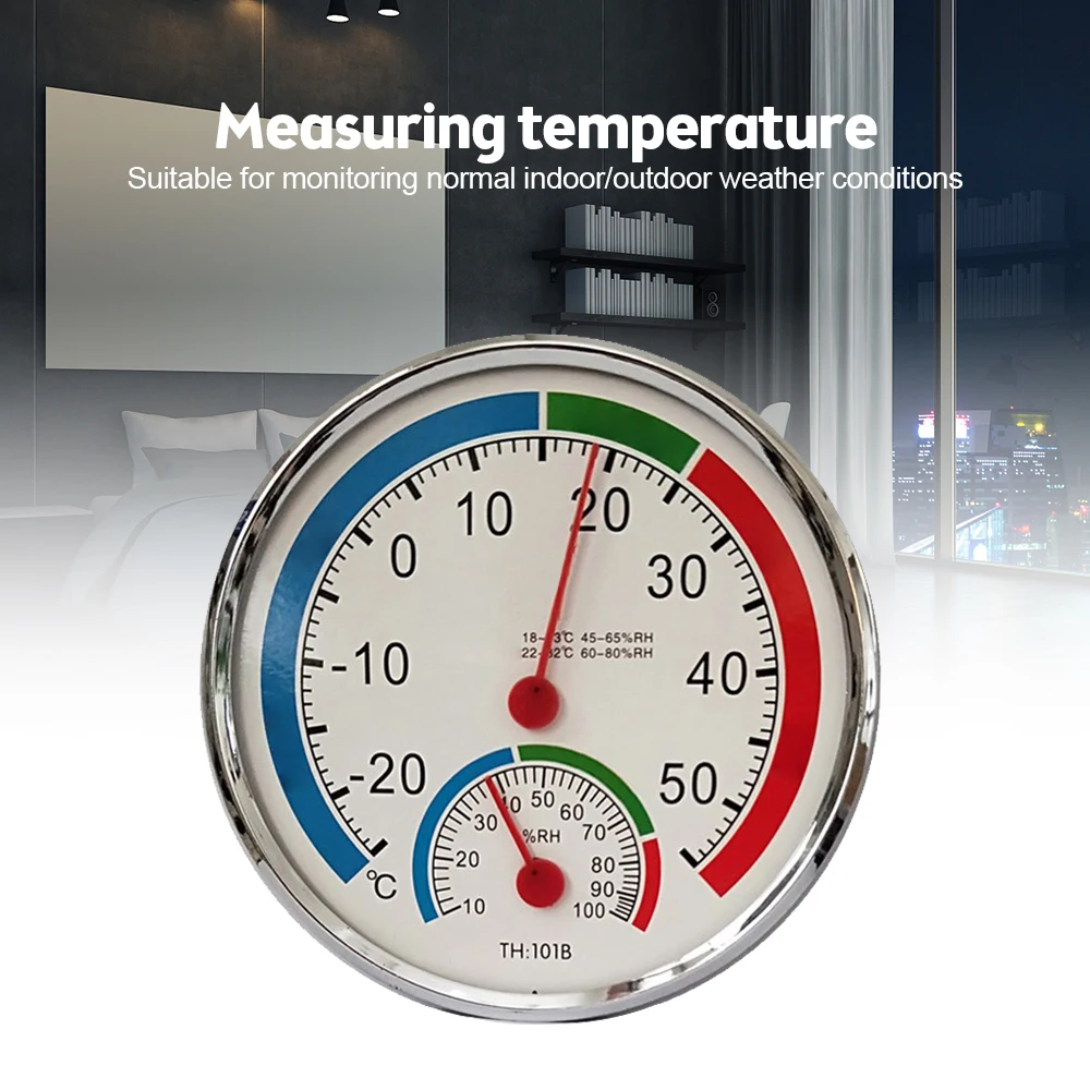 LittleGood Termometro E Igrometro Analogico 15 Cm | Temperatura E Umidità Per Interni