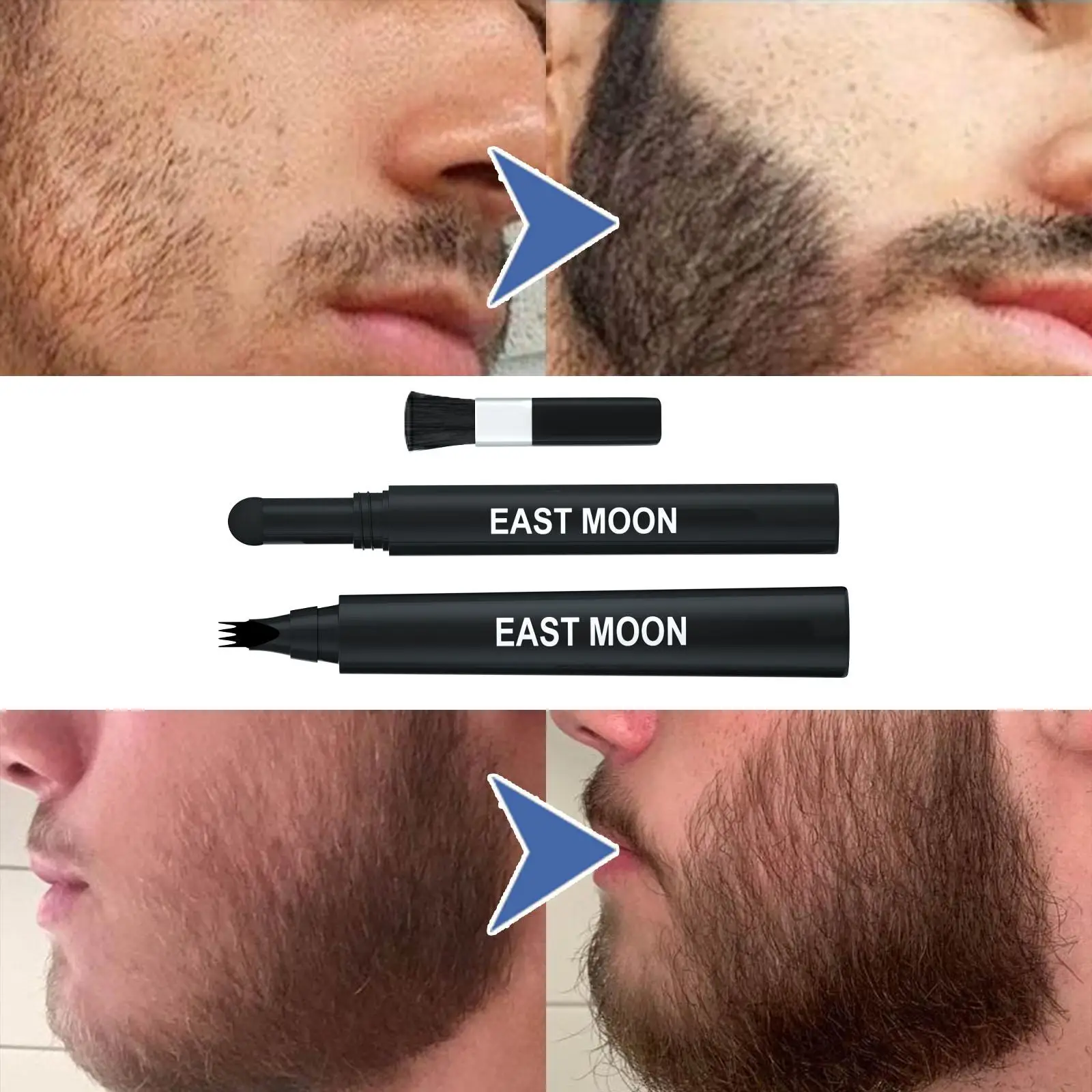 Beard Filling Pen Natural Finish Barber Styling Pen Waterproof Pencil For Facial Hair Enhance