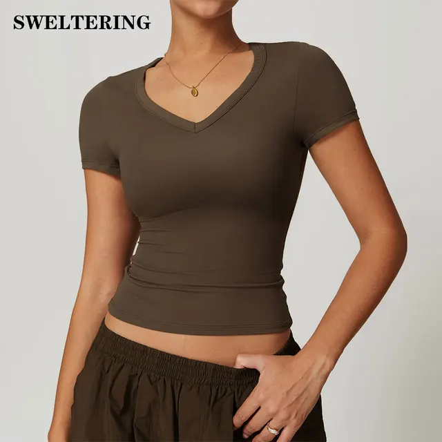 Sexy Yoga Shirts Women Top Quick Dry Running Tops Tights Push Up Workout Gym Clothes Female.jpg