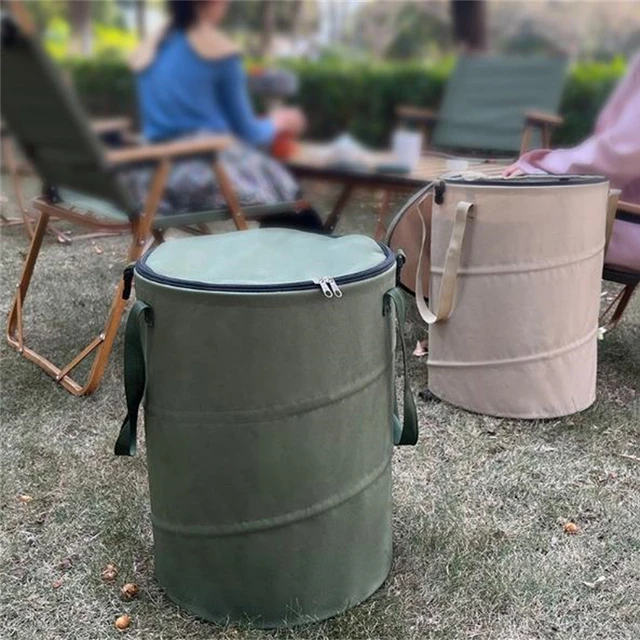 Reusable Outdoor Garbage Can. Garden Yard Foldable Garbage Can