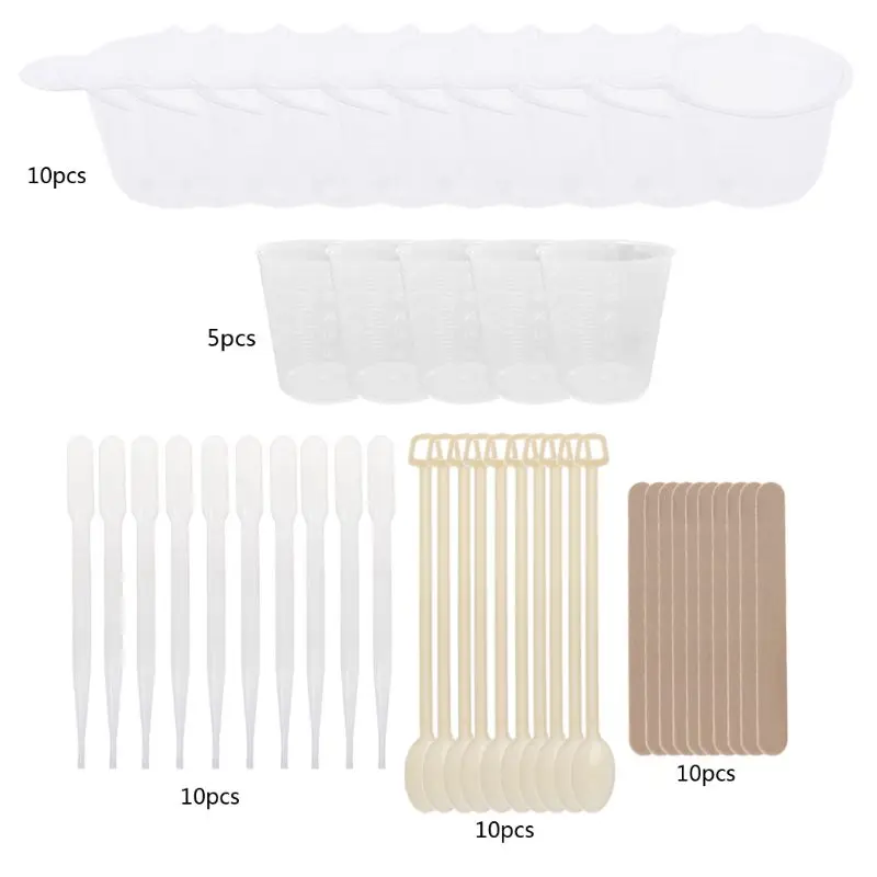 

Jewelry Making Tool Kit with Stirrers Droppers Spoons Stirred Cups Measuring Cup