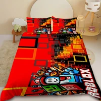 Housse de couette Roblox, ensemble de literie pour adolescents, housse de couette douce, décoration de chambre à coucher, dortoir, cadeaux d'anniversaire 5