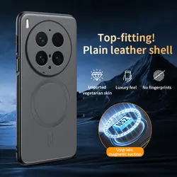 Étui d'affaires complet en cuir luxe avec protection magnétique pour lentille