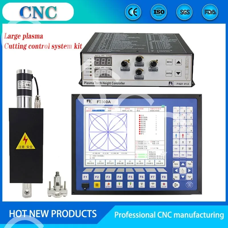 2-axis CNC plasma cutting motion control system kit cutting controller F2300A digital arc voltage height adjustment F1621 HP105 2