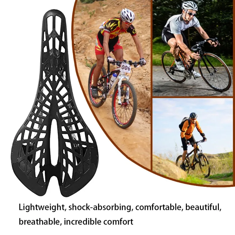 Sela De Bicicleta De Plástico Super Leve, Almofada De Mountain Bike, Assento MTB, Equipamento De Bicicleta Sela De Bicicleta De Plástico Super Leve, Almofada De Mountain Bike, Assento MTB, Equipamento De Bicicleta