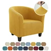 Club Chair Cover Stretch Tub Chair Slipcover Solid Color Sofa Cover Polar Fleece Couch Covers for Study Bar Counter Living Room 6