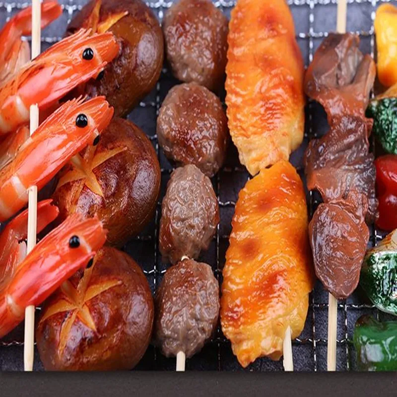 Simulated Barbecue BBQ Skewer DIY Making Food Model Room Outdoor Photography Road Toys Children's Home Crafts