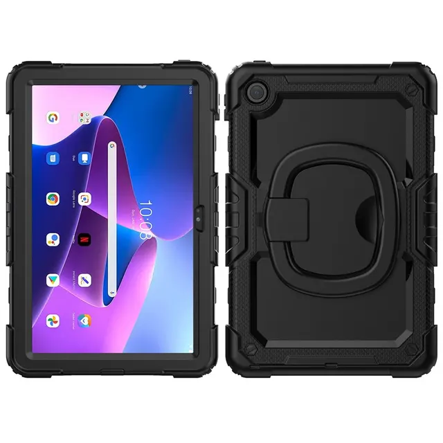 Housse Tablette Toproduits Etui Noir pour Lenovo Tab M10 Plus 10.6 Pouces  3e Gen (TB-125) 2022 avec Support Rotatif 360° [®]