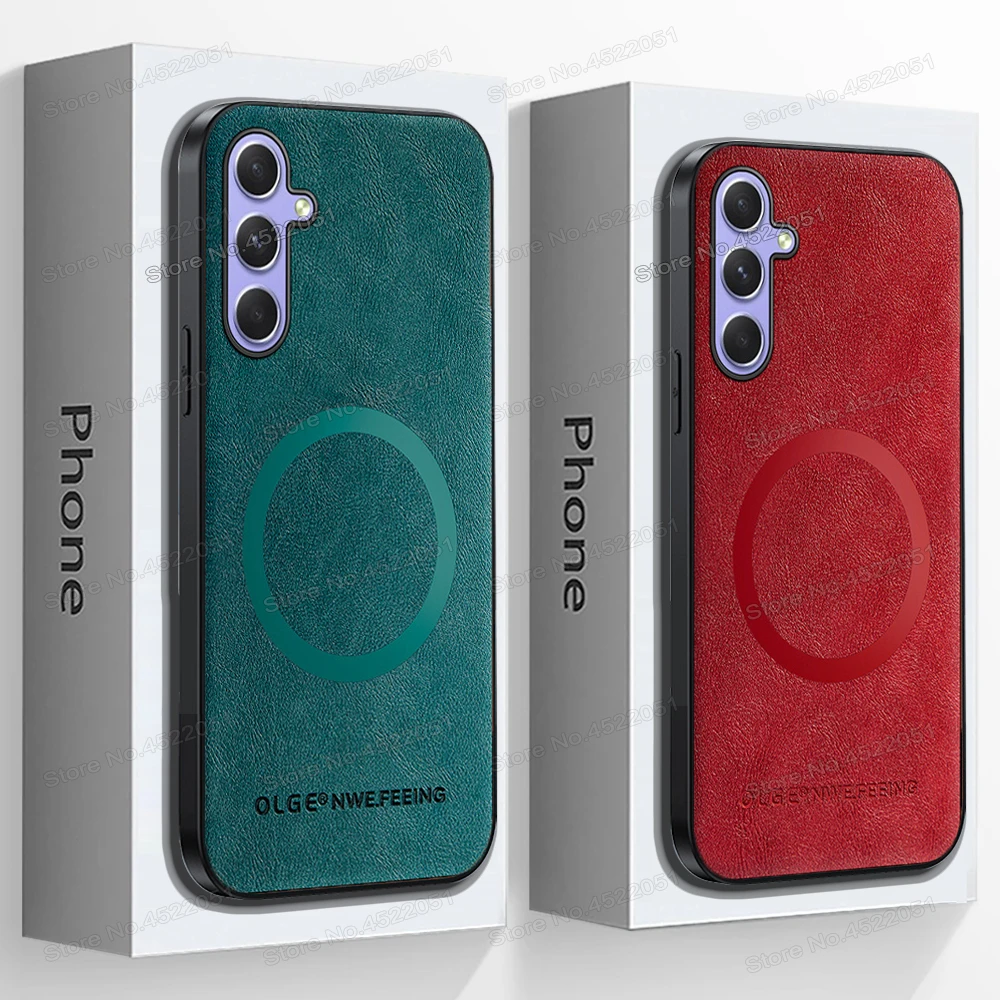 Premium Vintage Leather Magnetic Phone Case Cover