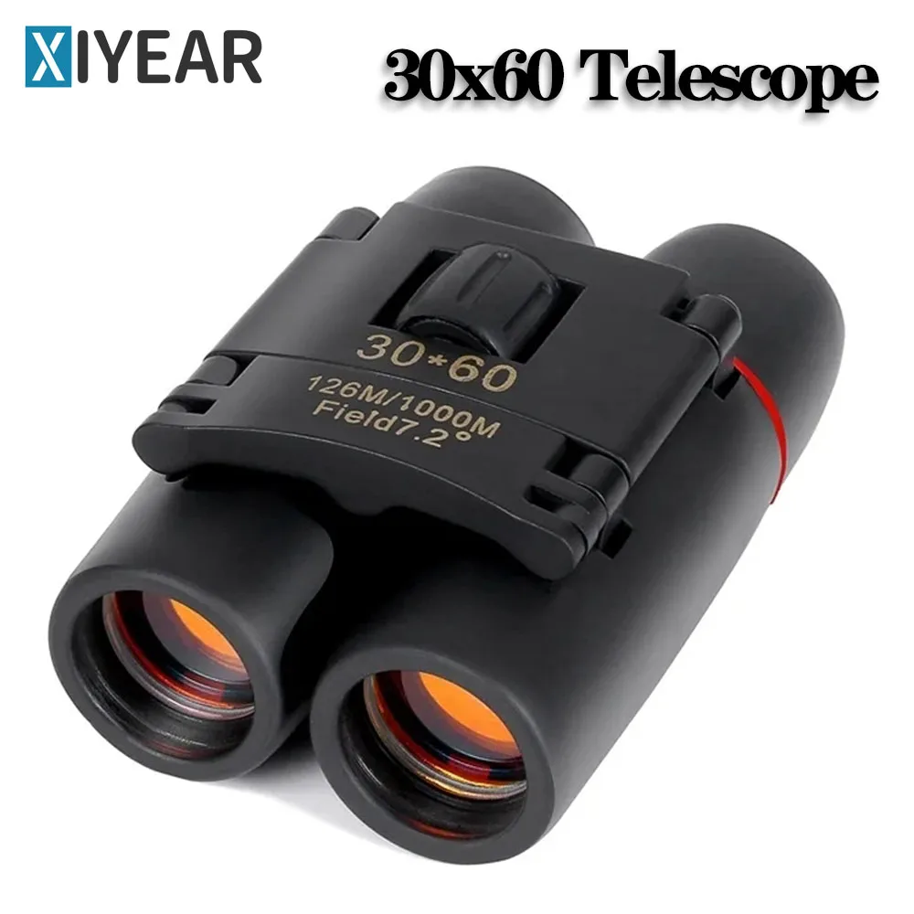 Professional 30x60 Telescope Mini Compact Folding Binoculars HD Portable for Child Outdoor Bird Watching Camping Travel Gift