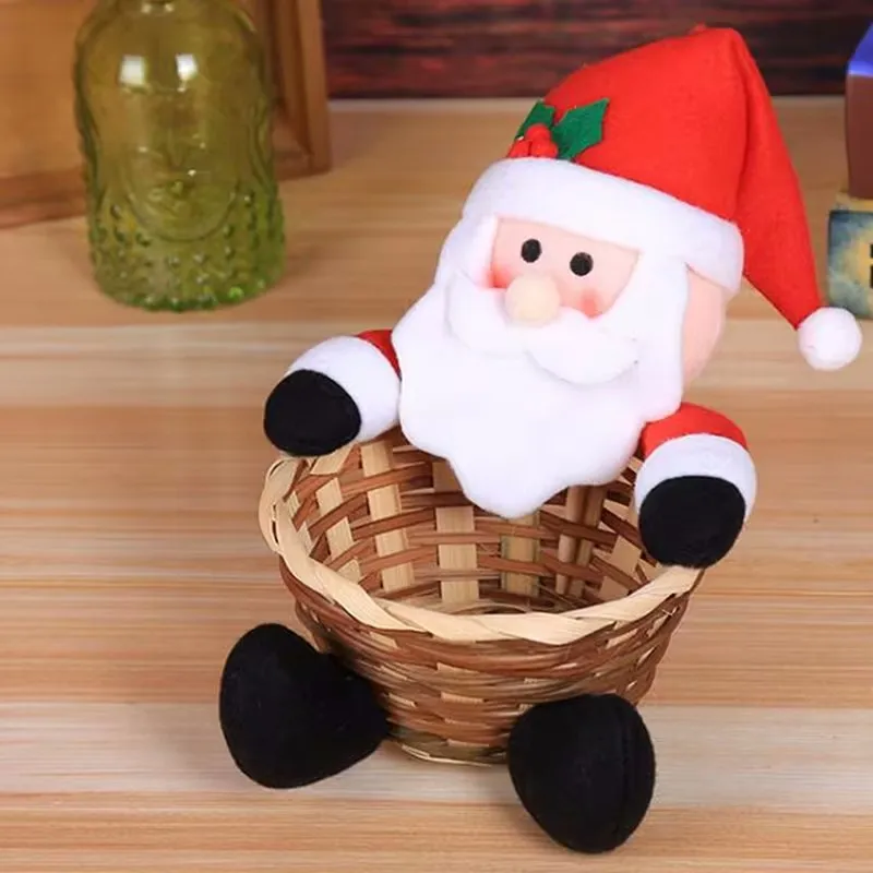 Christmas Candy Packaging Merry Christmas Candy Storage Basket Santa Claus Storage Basket Christmas Candy Decoration Xmas Gifts Box