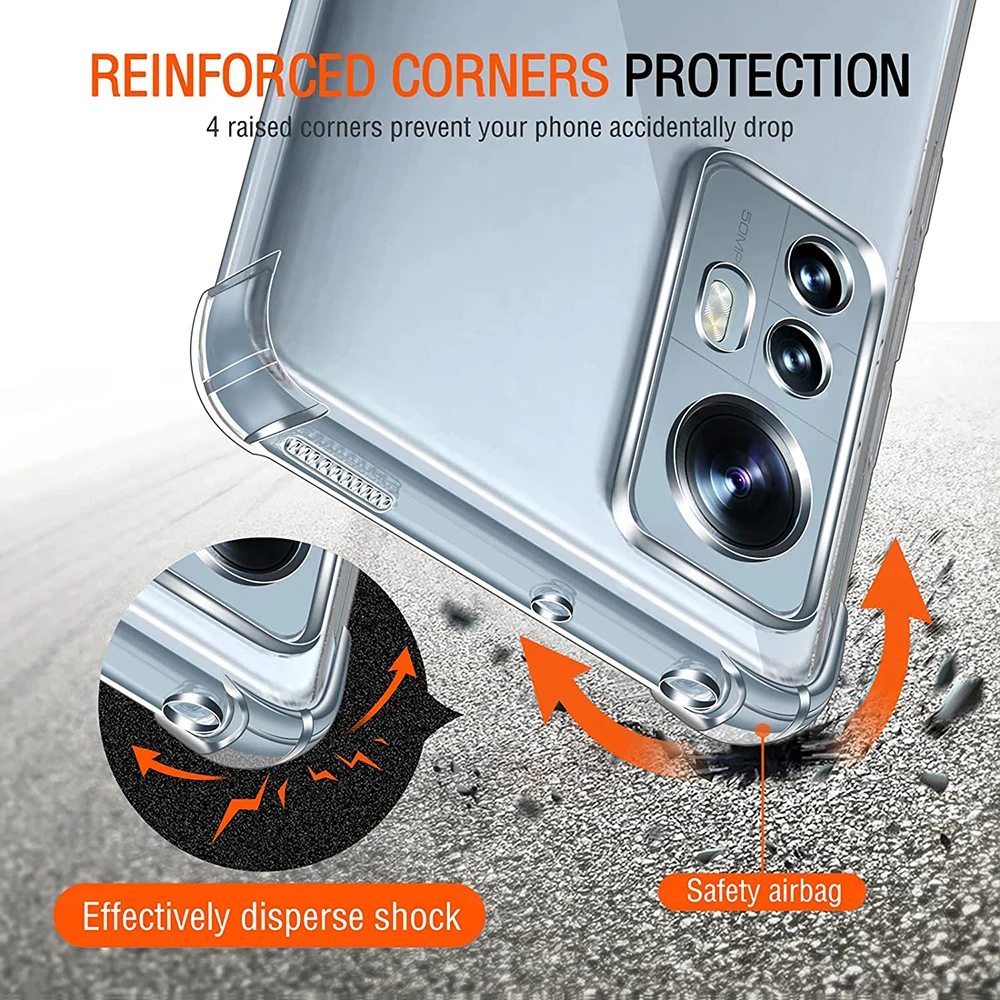 Airbag Shockproof Clear Silicone Phone Case - Soft TPU Cover