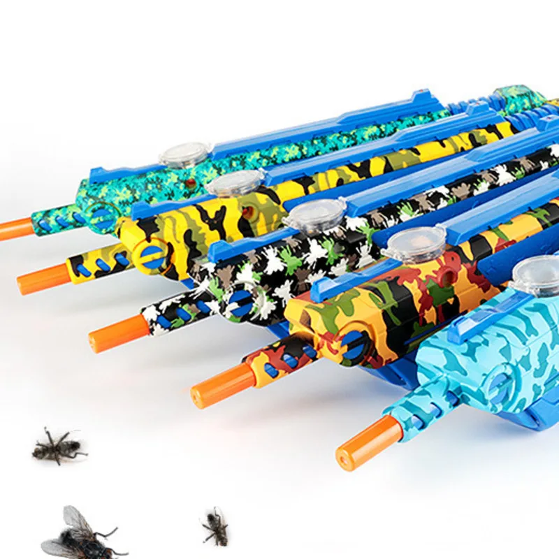 Upgraded Fly And Mosquito Slayer Simulation Toy Gunner Handle Salt Power Gun Practical Gun Adult PlasticColor Box New 3.0 New 3