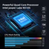 MeLE Quieter HD3 Fanless Mini PC Windows 11 Pro Celeron N5105 8GB 128GB Industrial IoT Computer, SSD HDD Gigabit Ethernet PXE 4K 3