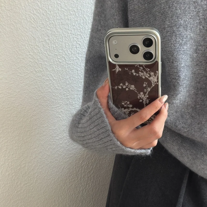 รูปสินค้า เคส iPhone ลายดอกไม้สีขาว นก ป้องกันฝุ่น สวยหรู ดูดี