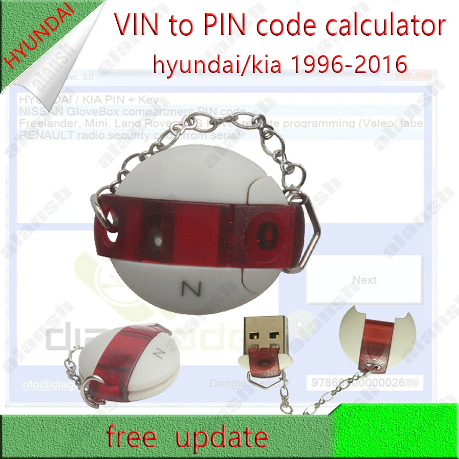 VIN to PIN Code Calculator for Hyundai KIA From 1996-2016 PinCode Reader engine temperature gauges