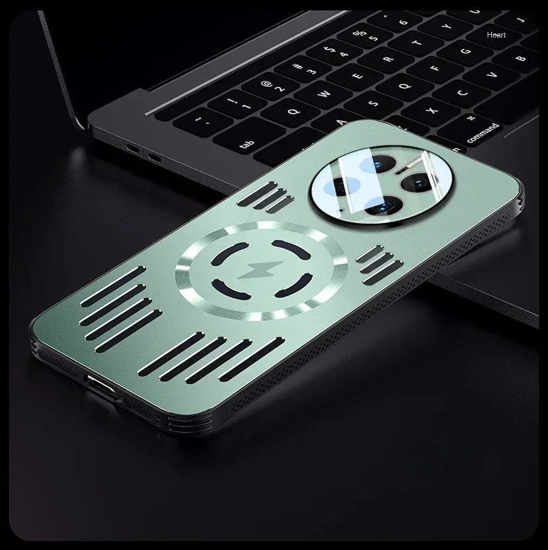 Magic 7Pro Magsafe Charging Metal Heat Dissipation Case - Smart Aluminum Alloy Hard Shockproof Bumper